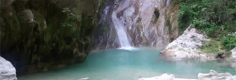 Lefkas de watervallen bij Nidri in mei